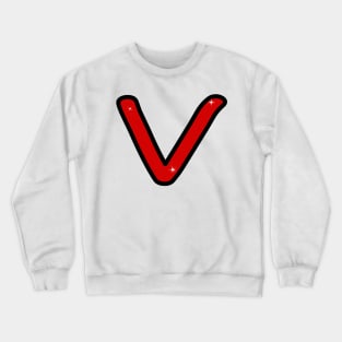 Letter V. Name with letter V. Personalized gift. Abbreviation. Abbreviation. Lettering Crewneck Sweatshirt